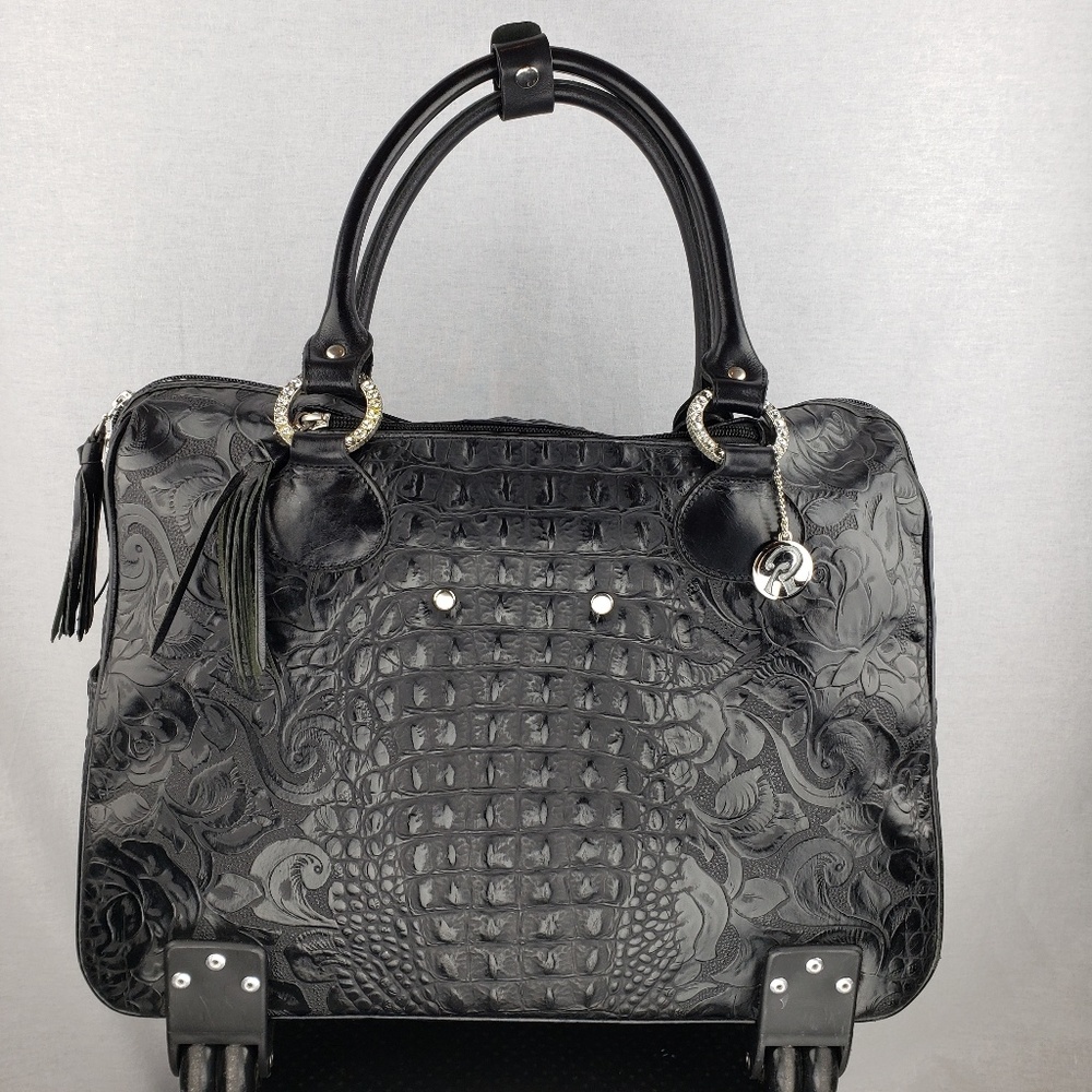 Raviani Swarovski Cross Rolling Bag Blk - Picture 4 of 7